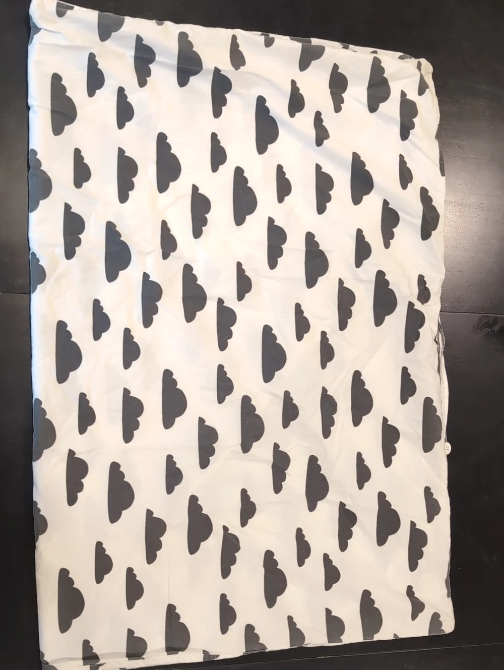 The Land of Nod Organic Cotton Black & White Blanket